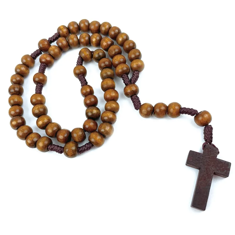 제조 종교 기독교 크로스 나무 구슬 체인 가톨릭 Rosaries