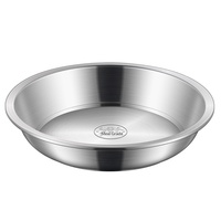 Assiette ronde en acier inoxydable 304, assiette à dîner pour la maison, assiette à dessert, assiette de service alimentaire, plateau plat épaissi