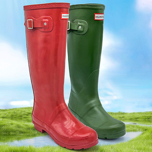 Bottes de pluie en caoutchouc pour femmes, imperméables, résistantes à l'usure, antidérapantes, pour activités de plein air, randonnée, trajets quotidiens, toutes saisons, à tige longue - Product Image 2