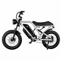 Vélo électrique à pneus larges de 20 pouces à 7 vitesses, 48V 500W avec moteur à moyeu arrière et batterie au lithium de 13Ah