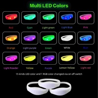 Bracelets LED DMX512 à Contrôle de Groupe pour Fête et Événement, Portée de 800 Mètres, avec Télécommande