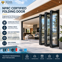 Portes pliantes NFRC pour patio, grandes, verrouillables, double vitrage, isolation thermique, insonorisées, modernes, en aluminium, pour entrée de villa