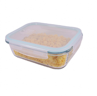 Bol vide en verre transparent, verrerie résistante à la chaleur pour la fraîcheur des aliments, bol en verre étanche 370ml 640ml 1040ml vente en gros