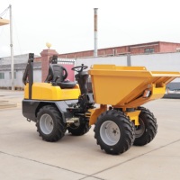 Mini camion à benne basculante hydraulique à expédition rapide charge de 1.5 tonnes, moteur silencieux, adapté à l'entretien des trottoirs et des bordures
