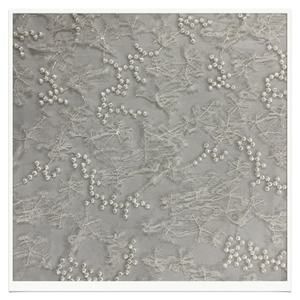 Exquisitas telas de lentejuelas bordadas de <span class=keywords><strong>tul</strong></span> blanco y lentejuelas transparentes de 3mm para ropa - Product Image 1