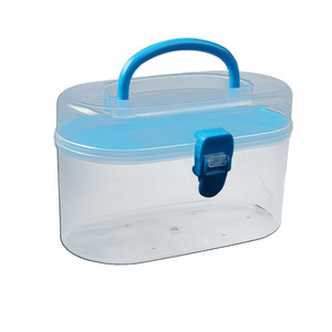 Transparent Plastic Storage <b>Box</b> With Lid And Handle For <b>Makeup</b> Jewelry Hair Accessories Daily Use Organizers - Product Image 4