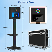 Écran de photomaton vertical électrique pour impression instantanée, compatible avec les appareils photo reflex, photomaton à 360 degrés, construction métallique