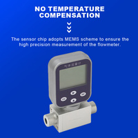 Débitmètre massique thermique MEMS HJ HJSL à filetage G DN10/DN15/DN20 4-20mA RS485 pour Air/N2/O2/CO2, OEM, IP45, Précision 2,0% FS