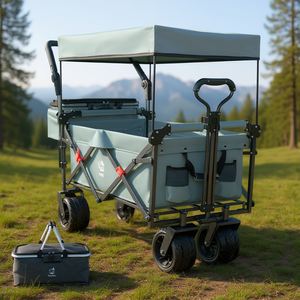 Carrito Plegable Todoterreno NapFox de 140L con Toldo Extraíble para Camping, Playa y Compras - Product Image 2