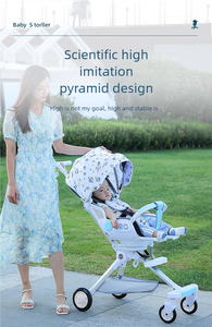 Xe đẩy trẻ sơ sinh 3 trong 1 có thể gập lại xe đẩy trẻ em sang trọng xe đẩy du lịch ghế xe hơi di động song song xe đẩy - Product Image 5