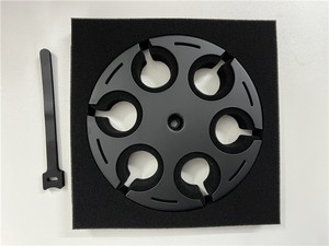 Support de microphone professionnel OEM portable en métal pour 6 micros avec bonnette anti-vent en mousse - Product Image 2