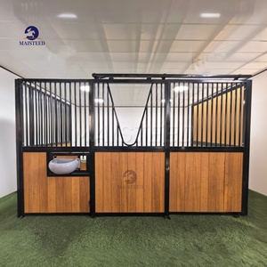 Offre Spéciale : Kit de boxes pour chevaux en acier thermolaqué, abri permanent économique, écuries de haute qualité, <span class=keywords><strong>maison</strong></span> élégante avec fenêtres en V - Product Image 2