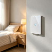 Interrupteur intelligent fiable WHX01 1 canal sans fil neutre WiFi 2.4GHz Zigbee avec minuterie et télécommande pour maison et hôtel