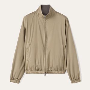 Customized Autumn Winter Stand Collar Casual Trend Commuter Windproof Soft Fabric <strong>Old</strong> Money Style <strong>Men's</strong> Reversible Flight <strong>Jacket</strong> - Product Image 2