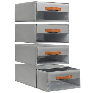 Organizadores <span class=keywords><strong>de</strong></span> <span class=keywords><strong>Ropa</strong></span> Plegables y Apilables con <span class=keywords><strong>Cajones</strong></span> y Ventana Transparente, Material <span class=keywords><strong>de</strong></span> Tela, Capacidad <span class=keywords><strong>de</strong></span> 10 kg - Product Image 4