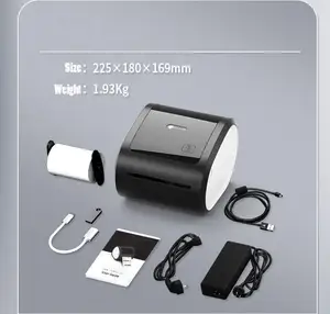 Impressora térmica Phomemo D520 para escritório, impressora térmica portátil de etiqueta BT 203DPI, modelo largo e portátil, ideal para mesa