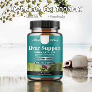 Premium 1000mg Milk Thistle Capsules Organic Herbal <b>Supplement</b> for <b>Liver</b> <b>Detox</b> Colon Cleanse and Full Body <b>Detox</b> OEM ODM - Product Image 3