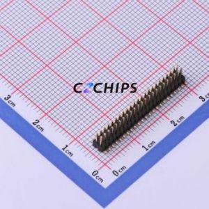 X1321WVS-2x23J-C40D53 Pin Header SMD,P=1.27mm Connector ( Pin Structure: 2x23P )( Pitch: 1.27mm )( Row Spacing: 1.27mm ) - Product Image 1