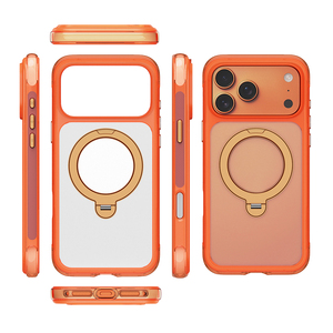 Étui de téléphone portable antichoc à protection intégrale 360° avec béquille magnétique rotative en métal pour 17/18 - Product Image 2