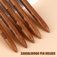 Stylo à pointe ultra-fine double tête en bois de santal pour nail art, dessin de fleurs et détails fins