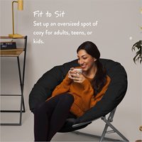 Saucer Chair Oversized Folding Papasan Chair Comfy Moon Chair for Bedroom Living Room