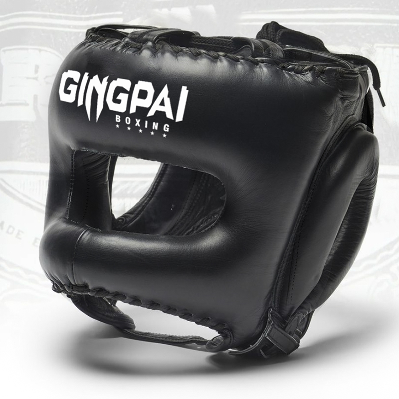 GINGPAI, профессиональный кожаный шлем для бокса для взрослых, мужчин и женщин, для защиты носа от боевого луча