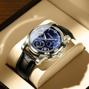 Reloj Cronógrafo POEDAGAR 8058 para Hombre, Reloj Masculino Simple, Correa de Acero Resistente al Agua, Relojes Personalizados de Aleación, Relojes de Pulsera Unisex - Product Image 3