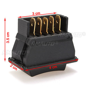 1/2/3Pcs Universal DC <b>12V</b> 20A Car Power Window <b>Switch</b> 5-pin ON/OFF SPST Rocker Black - Product Image 6