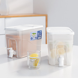 Pichet à thé floral d'été pour la maison avec robinet, grande capacité, distributeur de boissons en plastique pour réfrigérateur, idéal pour le dropshipping Shopify - Product Image 6