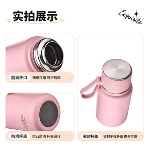 Bottle Hot&Cool Insulated Water Bottle 304 Stainless Steel Pink Portable For Office Sports Travel - Product Image 3