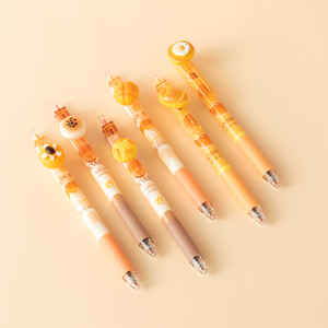 قلم ماء بلاستيكي للنساء 1 لطيف على شكل كرتون قلم خبز عرض كتابة للطلاب رسم وإزالة الضغط - Product Image 4