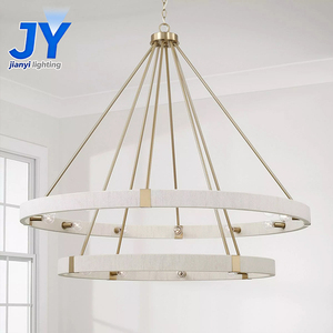 Classic Minimalist Brass Decoration Warm <strong>White</strong> <strong>Hanging</strong> Metal Rope Lights for Dining Living Bedroom Custom Modern Led Chandelier - Product Image 3