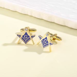 Boutons de manchette <span class=keywords><strong>franc</strong></span>-<span class=keywords><strong>maçon</strong></span> en alliage couleur or pinces à <span class=keywords><strong>cravate</strong></span> maçonnique ensemble de boutons de manchette bon marché et meilleur vente en gros - Product Image 4
