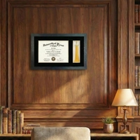 Cadre de diplôme de remise de diplôme personnalisé en bois épaissi avec insert pour photo et gland