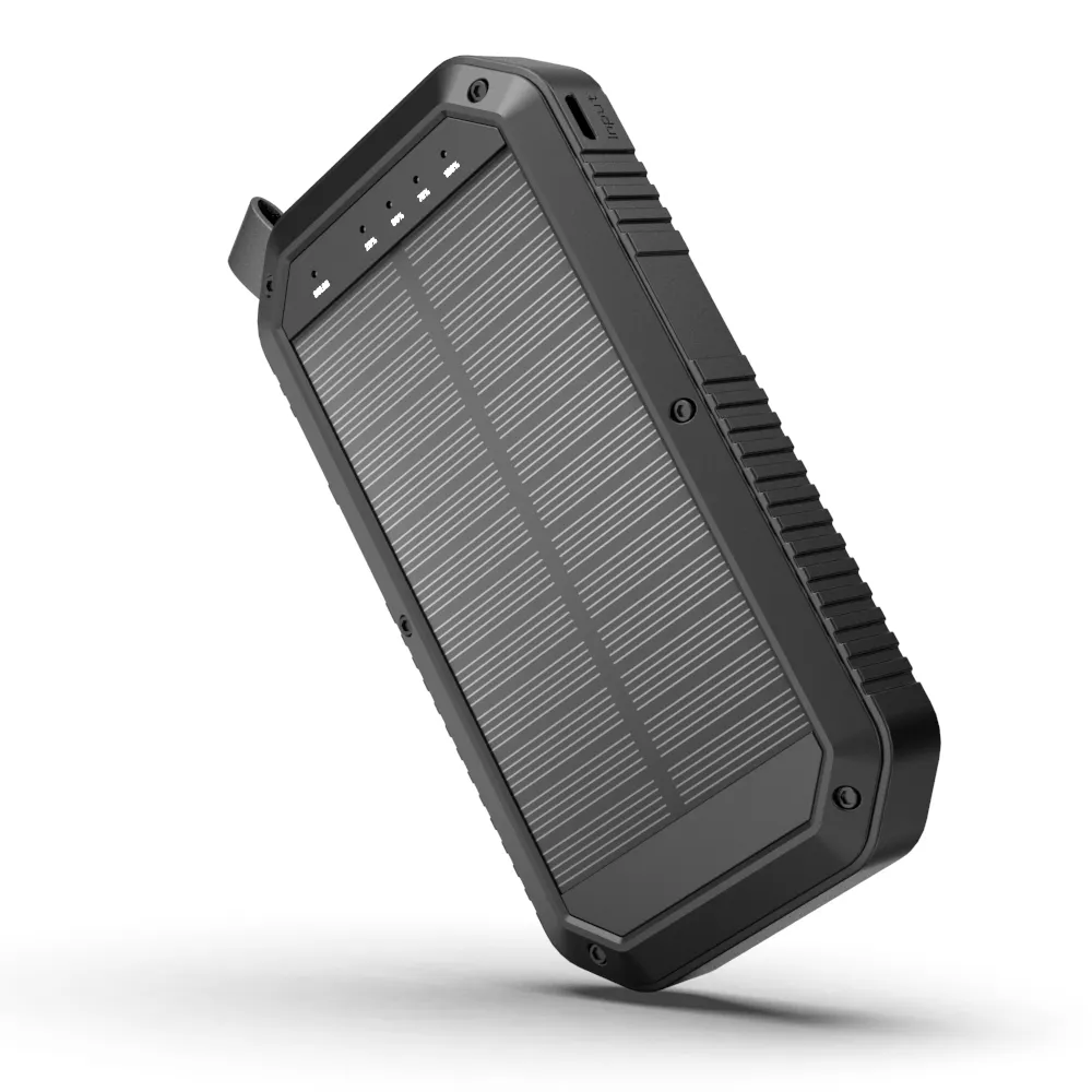 नई निविड़ अंधकार सौर ऊर्जा बैंक 10000mah दोहरी यूएसबी ABS सभी फोन के लिए सौर बैटरी चार्जर यात्रा Powerbank