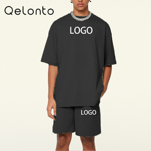 Qelonto 260G pesante Graffiti oversize Sport t-shirt girocollo a tracolla manica corta per l'estate - Product Image 2