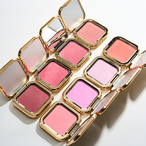 Colorete en Polvo Transfronterizo de Larga Duración, Fácil de Aplicar, Acabado Mate Perlado, Maquillaje Nude Estilo Juvenil, Empaque Dorado 4.6g - Product Image 1