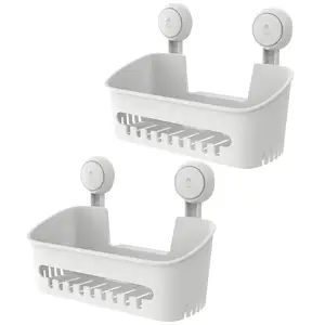 Mensole in plastica per bagno Organizer per doccia mensola per montaggio a parete portaoggetti per utensili da cucina portaoggetti per spezie