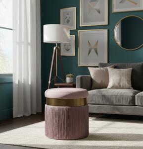 Taburetes y Otomanas Modernos de Alta Calidad, Muebles Tapizados con Asientos y Reposapiés para Sala de Estar, Dormitorio, Hotel y Oficina - Product Image 3