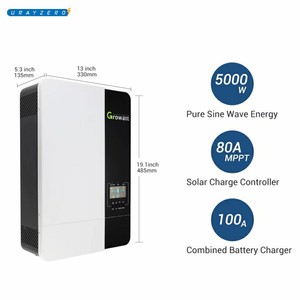 Growatt SPF 5000ES Système solaire hors réseau 5 kW monophasé à onde sinusoïdale pure hybride DC/AC - Product Image 2