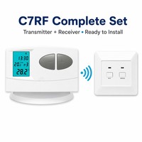Thermostat RF sans fil intelligent C7RF pour système de chauffage à chaudière à gaz, thermostat d'ambiance programmable avec relais à contact sec 8A