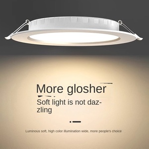 Plafonnier mince tricolore Dimmable Intérieur Encastré Downlight AC180-265V Aluminium Nouveau Spot LED 80 Lux 12W Puissance IP65 - Product Image 4
