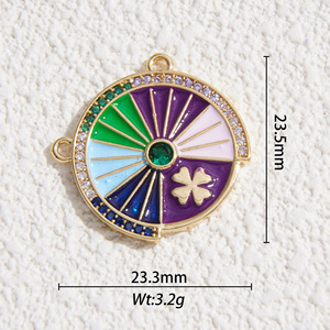 DIY Tarot Card Pendant Set Mixed Shapes Gold Plated Copper For Necklace Making Spring 2024 - Product Image 3