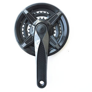 Pédalier Cobra en alliage, plateaux noirs, design creux, YP-001, composant de VTT - Product Image 1