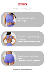 XW-WX2416 + Dk3409 Bán Chạy Nhất Backless Chéo Dây Đeo Áo Ngực Thể Thao Cao Eo Phụ Nữ Quần Short Phòng Tập Thể Dục Mặc Phụ Nữ Thiết Lập - Product Image 4