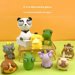 Jouet anti-stress en PVC en forme de panda, nouveauté en gros, jouet à presser, dessin animé, royaume animal, peluche chenille pour le bureau - Product Image 4