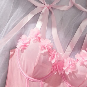 New Trendy European and American Style <b>Set</b> Bow Comfortable Breathable Underwear <b>Set</b> Two Piece Women's <b>Sexy</b> Lingerie - Product Image 4