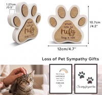 Fabricant de plaques commémoratives personnalisées en bois pour animaux de compagnie, fournisseur de panneaux commémoratifs avec empreintes de pattes, Vietnam