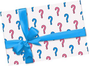 Carta da Regalo Divertente con Punto <span class=keywords><strong>Interrogativo</strong></span>, Carta da Imballaggio Spessa per Festa di Rivelazione del Sesso del Bambino, Decorazione per Baby Shower - Product Image 5