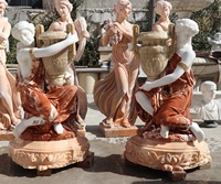 Sculpture moderne de statue de femme grecque, en pierre nue et sexy, en marbre